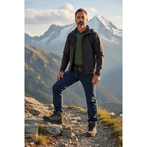 Foxelli Mens 11.5M Hiking Boot Waterproof Breathable & Lightweight Suede Leather - Picture 1 of 11